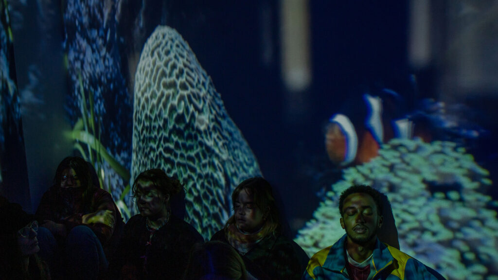 Coral Heart ~ Coral Choir, artwork by Juan Pablo Pacheco on coral-reef regeneration at the Ocean2100