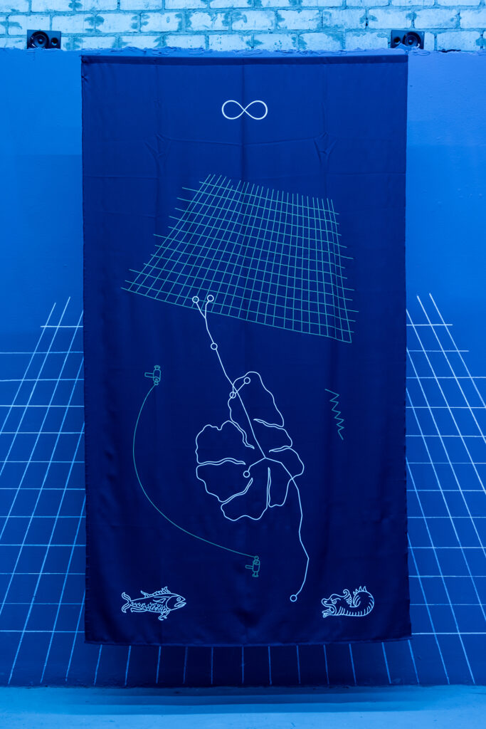 Atlantis, telas impresas en serigrafía del artista Juan Pablo Pacheco